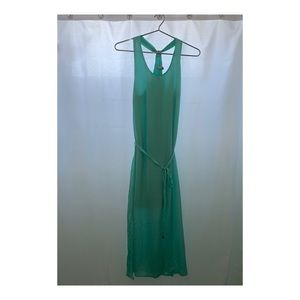 Blue mini slit dress